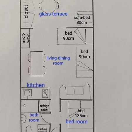 Apartamento Edificio Esturion 500m Playa Poniente 1 Habitacion-bedroom Μπένιντορμ